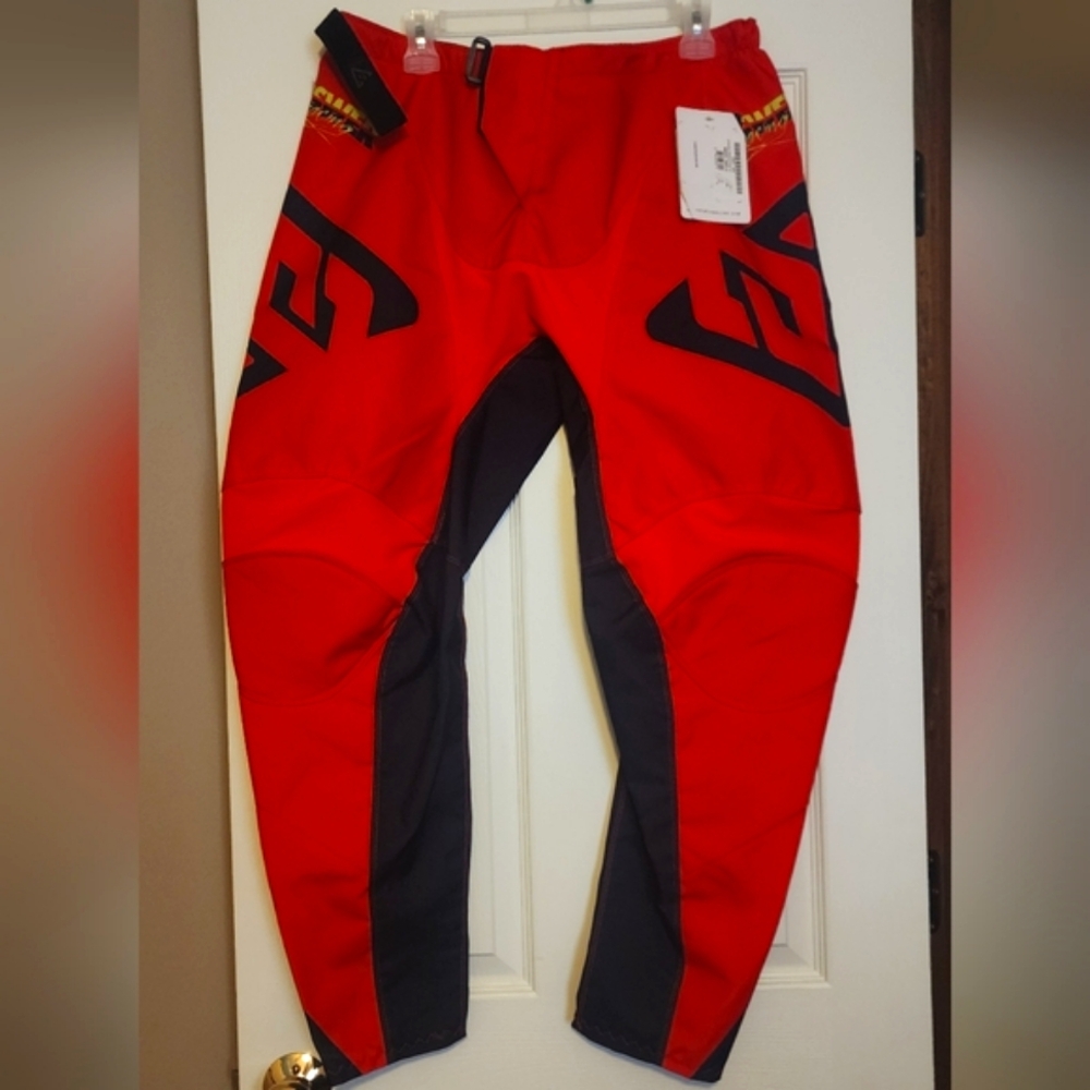 Men's Black and Red Riding Pants